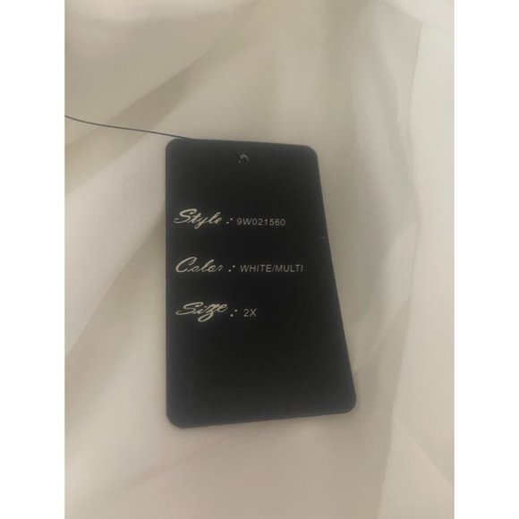 trenz by Theresa Renz women's jacket blazer White cotton embroidered size 2X new - Picture 6 of 6